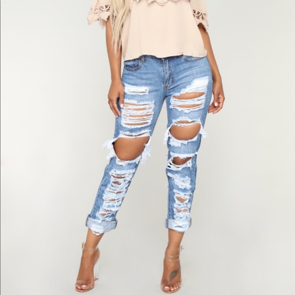 Fashion Nova Denim - Skinny ripped Jeans